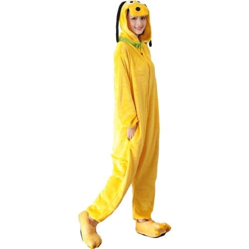 Cartoon Kigurumi Pajamas Goofy Dog Adult Onesies For Women Bodysuit Animal Cosplay Costume Unisex Sleepwear Halloween Pyjamas