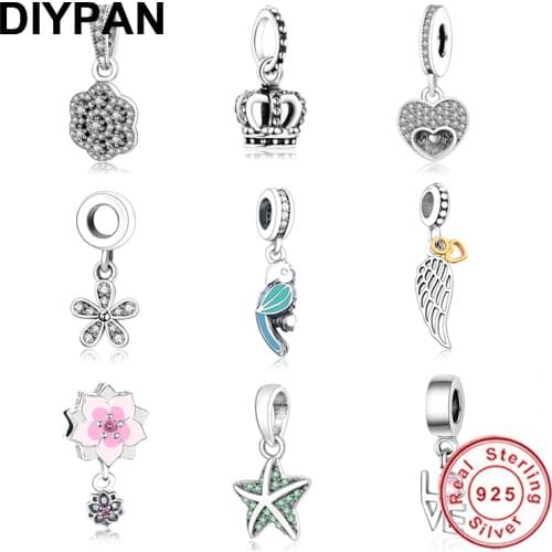 Fit Pandora Charms Bracelet Orignal 925 Sterling Silver Bird Parrot Dangle Charm Pendant Beads Women DIY Jewelry Berloque
