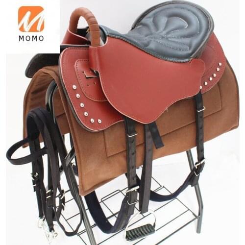 Saddle Full Set of Horse Harness Cowhide New Tourist Saddle Small Pongee Saddle Equestrian Supplies