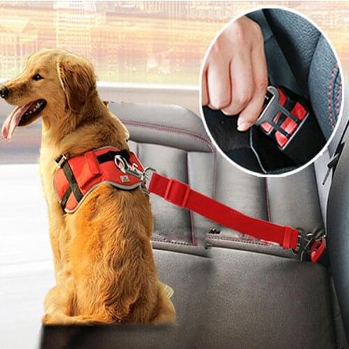 Adjustable Dog Car Safety Belt Pet Seat Vehicle Seat Belt Harness Dog Lead