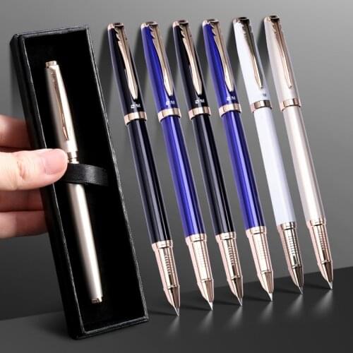 1pc M&G Metal Luxury Fountain Pen Titanium Business Writing Signing Calligraphy Pens Office School Stationery Supplies
