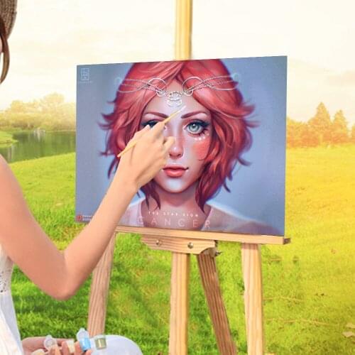 Cartoon Girl Woman DIY Painting By Numbers Package Oil Paints 50*70 Boards By Numbers Loft Picture For Kids For Drawing Art