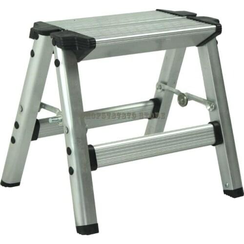 Household Folding Ladder Aluminum Alloy Thickened Outdoor Camping Fishing Stool Portable Light Indoor Herringbone One-step Ladde