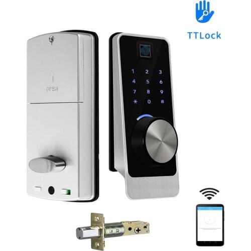 TTLock APP Smart Remote Control Fingerprint Biometrics Password Card US Deadbolt Automatic Lock