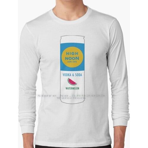High Noon Sun Sips Watermelon Long Sleeve T Shirt 100% Pure Cotton Big Size High Noon Sun Sips High Noon Seltzer Hard Seltzer