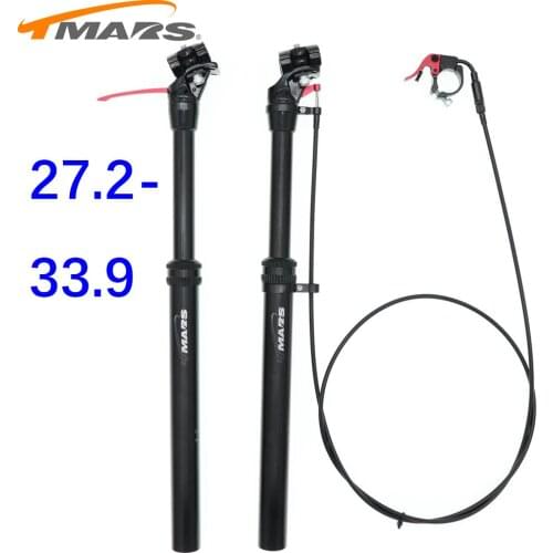 Tmars Dropper Seatpost Height Adjustable 27.2MM Remote Control Manual Hand Mechanical MTB Bike 28.6 30.9 31.6mm Seat Post Tube