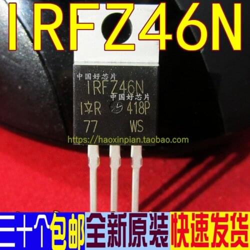 Irfz46n Irfz46 55v/53A/16.5 Milliohms to-220 MOS Field Effect Transistor