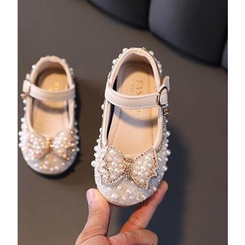 Girls Pu Leather Shoes Princess Dress Single Child Autumn Baby Casual Sandals Toddler Breathable Party Shoes