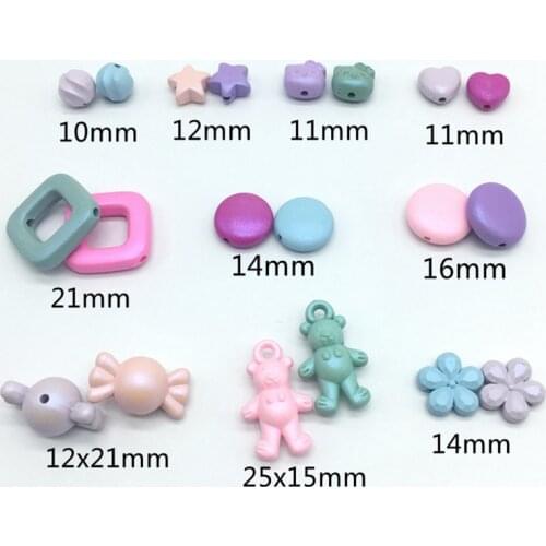 10mm Acrylic Round Colorful Jewelry Making Beads Solid Craft DIY Beads Handmade Pendant Jewelry Accessories 90pcs/bag Meideheng