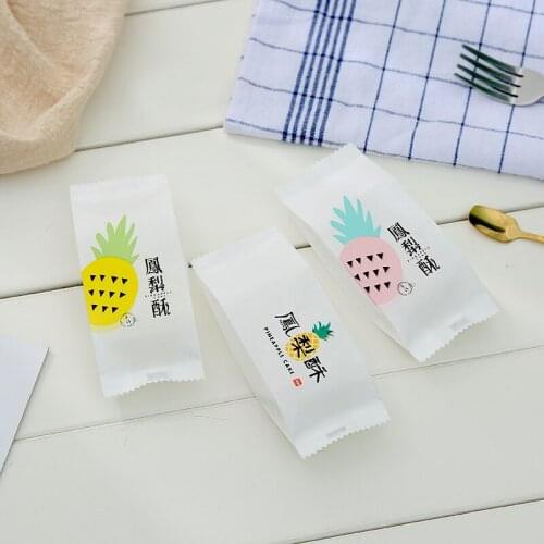 100pcs Pineapple Crisp Packaging Bag Cute Packaging Bags Gift Packaging Candy Biscuit Gift Bag Pouches for Pineapple Crisp