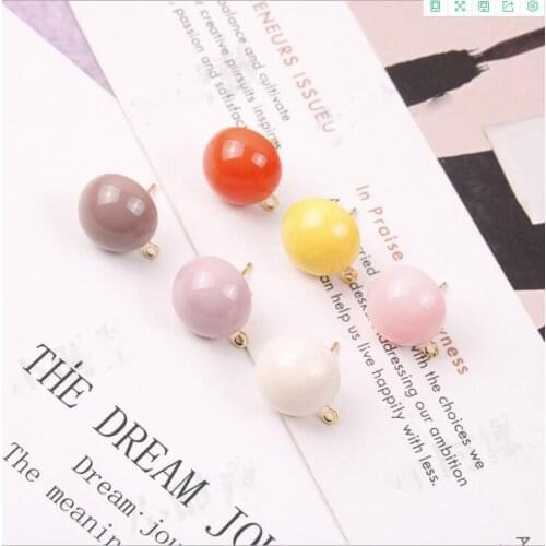 4pcs Round Smooth Earring Connector Earring Base Pendant DIY Womens Jewelry