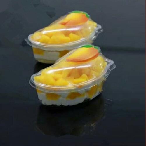 50pcs Fruit mango melaleuca cream cake cup baking packaging tool dessert salad mousse creative transparent plastic cup with lid