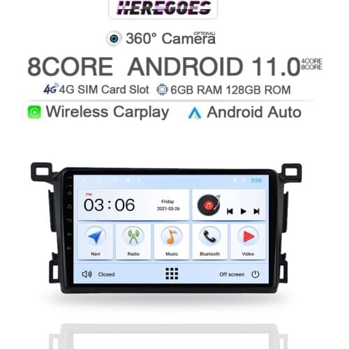 Carplay 2din Android 10 Car Radio For Toyota RAV4 RAV 4 2013-2018 Multimedia Player 4G LTE GPS WIFI BT RDS Radio Audio For Cars