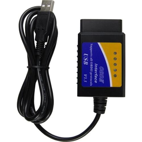 Auto Code Reader OBD/OBDII OBD2 Scanner ELM327 USB Car Diagnostic Tool Interface Interface V1.5 Version for Engine Fault Code