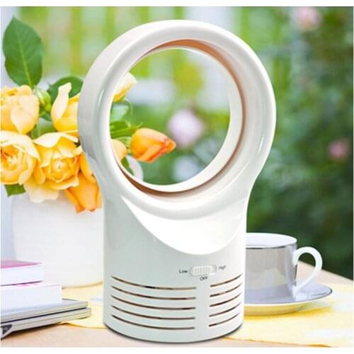 110V/220V Mini Bladeless Fan No-blade Desktop Cooling Fan Portable Handheld Air Conditioning Fan Electric Cooler Ventilator