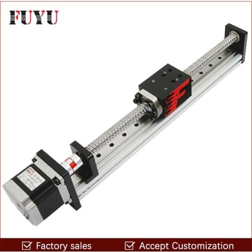 Free shipping 50mm~1000mm Travel Stroke CNC Linear Guide Rail Stage Actuator Slide Ball Screw Motorized Nema23 Robot Arm Kits