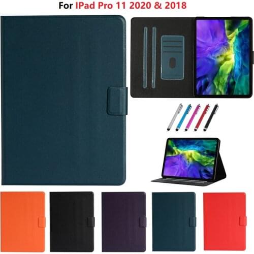 For Apple iPad Pro 11 Case 2020 2018 Case Business Smart Folio Tablet Cover for iPad pro 2020 11 inch Etui Funda Auto Sleep/Wake