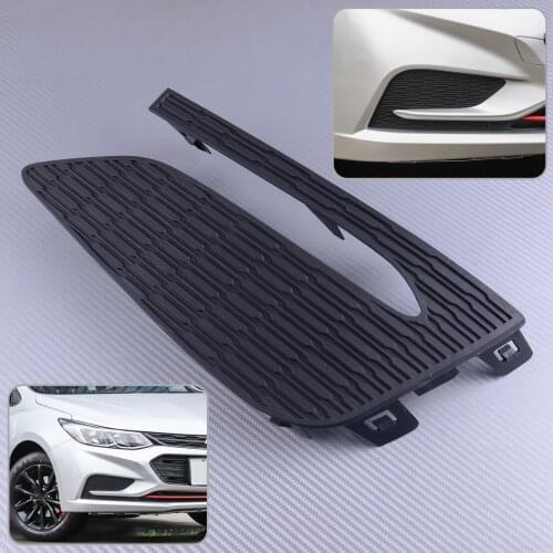 DWCX Black Plastic Car Right Front Bumper Fog Light Lamp Cover Bezel Decoration Moulding Fit for Chevrolet Cruze 2016 2017 2018