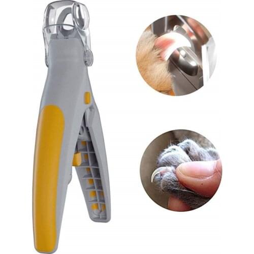 New Secure Cat Dog Nail Clipper Trimmer With LED Light and Magnifier Professional Nail Cutting Machine Pet Cat Grooming Supply