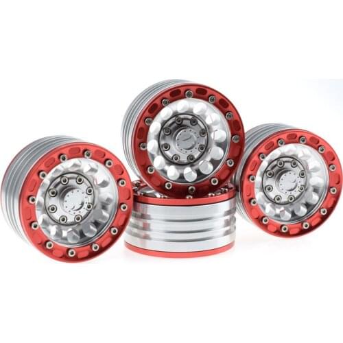 SOJERC 4 Pcs 1:10 RC metal wheels 1.9 inch aluminum alloy rims BEADLOCK for model wheels of axial SCX10 TAMIYA CC01 D90 D110