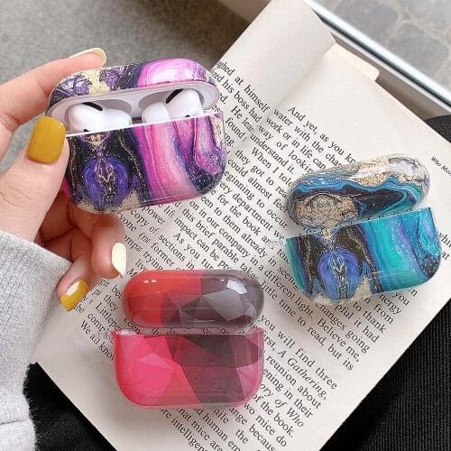 Marble Wireless Charging Bag Earphone Case For AirPods Pro 2 Cases Cute Hard PC Protective Cover for AirPod Air Pods Fundas Capa