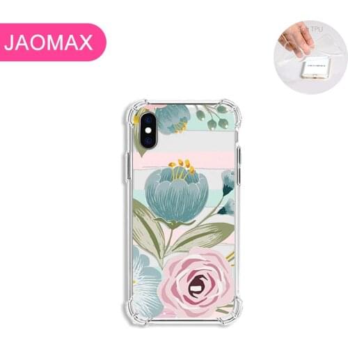 Jaomax Soft Luxury Shockproof Clear Lovely Flower Phone Cases For iPhone 7 8 Plus X Xs Max 6 6s Plus 5 5S SE Xr 11 Floral Covers