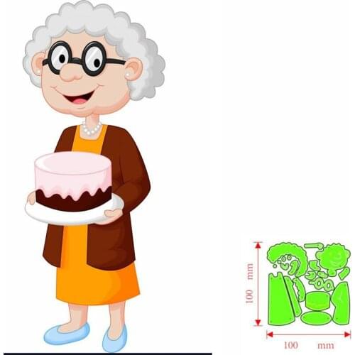 Metal Cutting Dies Old grandmother DIY Scrapbooking Paper Cards Decorative Craft Embossing