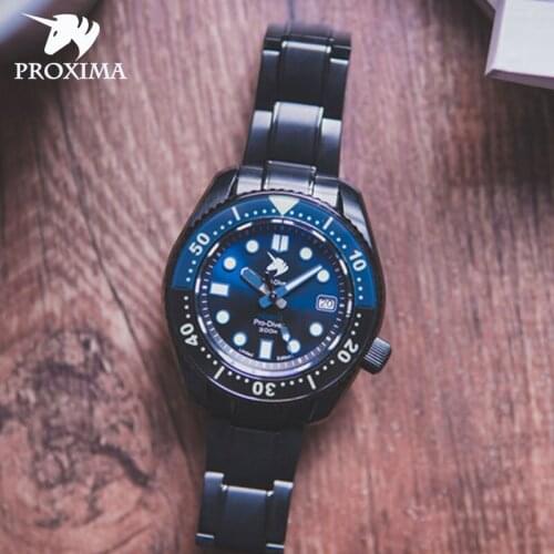 Proxima 2021 New Luxury Men And Women Leisure NH35 Mechanical Watch Automatic 300m Diving Watch C3 Super Bright Sapphire Watch