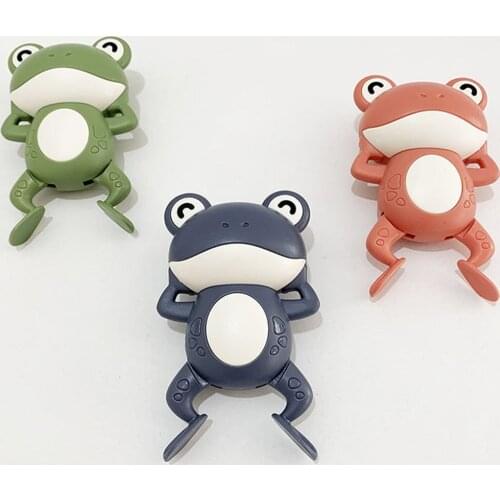 Childrens Bath Practical Toys Fine Matte Texture Safe Materials Small Clockwork Switch Durable Frog Bath Toy