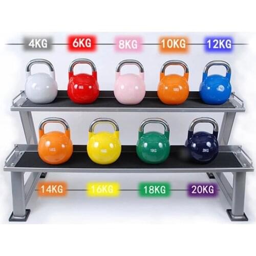 4-20kg professional Color Steel Competitive Kettlebell Set Paint Steel Dumbbell Strength Training Fitness Equipment Kettle Bell