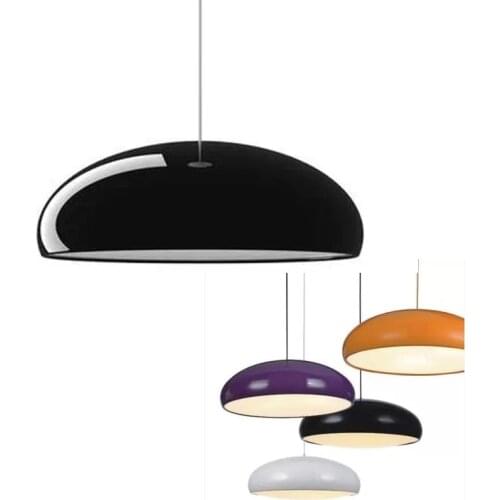 Simple pendant lamps modern Aluminum pendant lighting for restaurants semicircle spray painting Glossy classic Pendant lights