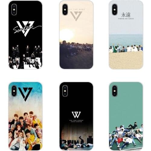 Transparent TPU Shell Cases Forever KPop Seventeen For LG G3 G4 Mini G5 G6 G7 Q6 Q7 Q8 Q9 V10 V20 V30 X Power 2 3 K10 K4 K8 2017