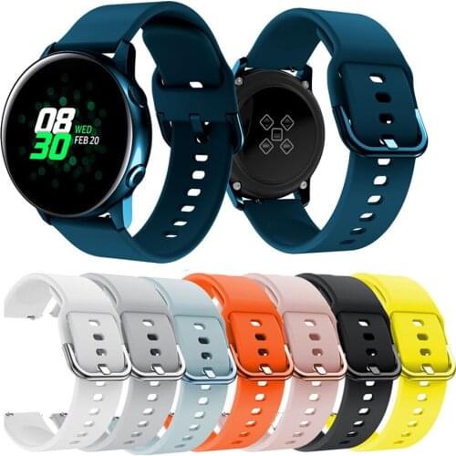 Silicone Original sport watch band For Galaxy watch active 2 44mm 42mm smart strap For Samsung Galaxy watch Replacement strap
