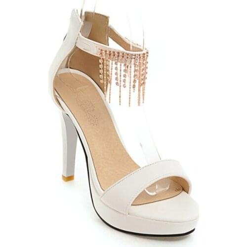 Big Size 11 12 13 14 ladies summer platform sandals women shoes woman Little round head open-toed High-heeled sandals