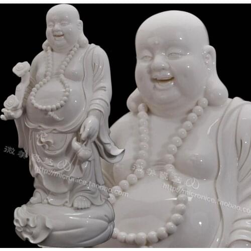 17 "Ruyi Fulu Maitreya Buddha station like auspicious porcelain Buddha Buddha modern handicraft decoration on the move