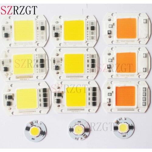 LED COB Chip 110V 220V 9W 10W 20W 30W 50W LED Bulb Lamp Input Smart IC Flood Light Spotlight