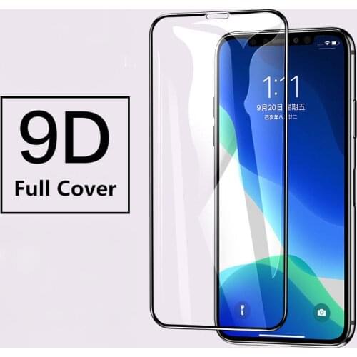 100 Pcs 9D Tempered Glass Protective Film For iPhone 12 Pro Max 11 Pro XR XS X 6 6S 7 8 Plus SE 2020 Screen Protector Full Cover