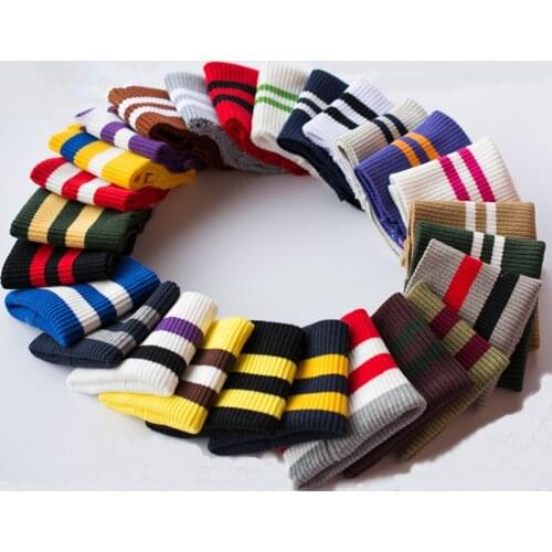 7*9cm Striped Knit Rib Cuff ,Trim Clothing,Jacket,Coat Cotton Stretch Soft Cuffing 1Pair