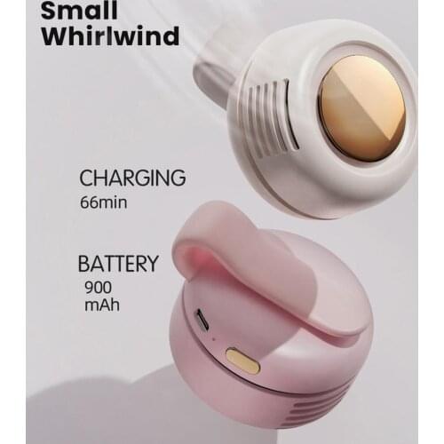 1 PCS Style Hanging Waist Small Whirlwind Fan Small Mini Mute USB Rechargeable Lazy Portable Fan Clip-On Fan For Child Office