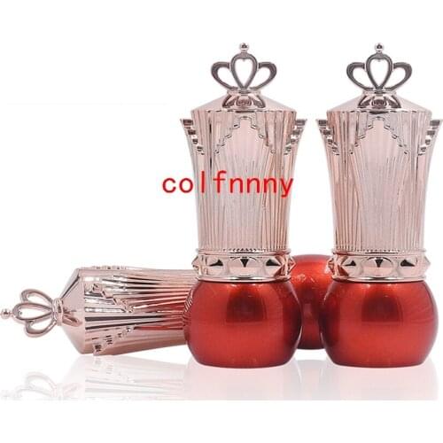 100pcs/lot Fast Shipping 12.1mm Lipstick Container With Crown Lid red gold Lip Gloss Tube Lip Balm Bottle