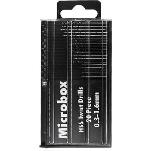 20pcs 0.3-1.6mm Titanium Coated Twist Drill Bits HSS Woodworking Tool Set Professional Drilling Tools