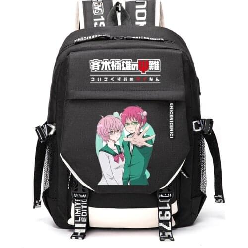 Anime Cartoon Saiki Kusuo no sai-nan Outdoor Travel Rucksack Casual Schoolbag Student Backpacks