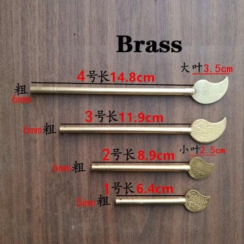 Antique Furniture Cabinet Door Pure Copper Straight Pins Chinese Hardware Copper Fittings Ancient Pins Bookcase Lock