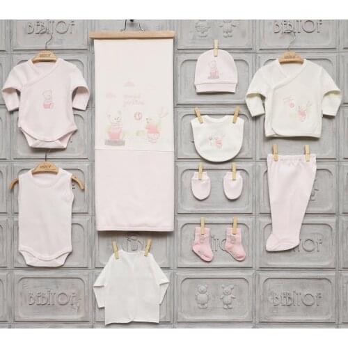 Bebitof Newborn Baby Girls Clothing Cotton Basic Essentials Clothes 10 Piece Layette Wellcome Home Gift Set 0 3 Months