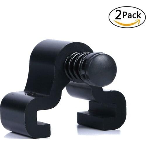 LWZH Sliding Barn Door Hardware Black Door Stoppers (One Pair)