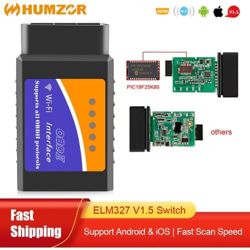 ELM327 V1.5 OBD2 Scanner PIC18F25K80 Wifi ELM 327 OBD Car Diagnostic Tool For Android /IOS/Windows Car Scanner Code Reader
