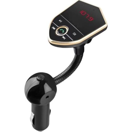 Car Bluetooth Hands-free FM Transmitter Modulator MP3 Music Player Dual USB 3.1A Car-charger Auto Battery Voltage Detect