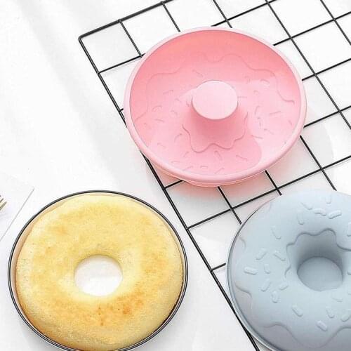 20cm Doughnut Mold Silicone Donut Mold Cake Baking Pan Casting Mould Tray non-stick heat-resistant Reusable Bakeware Tool