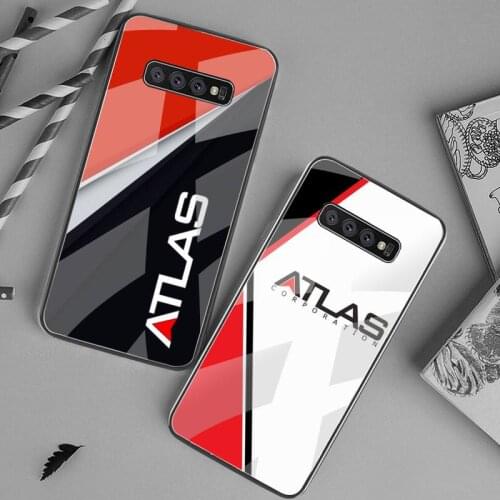HOTCASHOP Luxury brand atlas Phone Case Tempered Glass For Samsung S20 Plus S7 S8 S9 S10 Plus Note 8 9 10 Plus