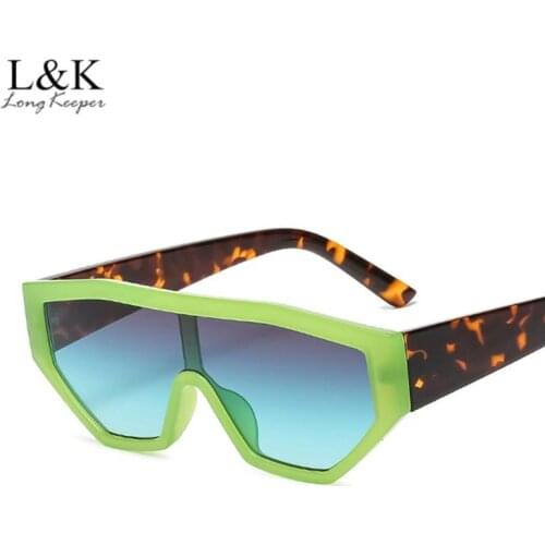 Fashion Colorful One Piece Cat Eye Sunglasses Women Men Retro Gradient Eyewear Female Vintage Punk Sun Glasses Zonnebril Dames